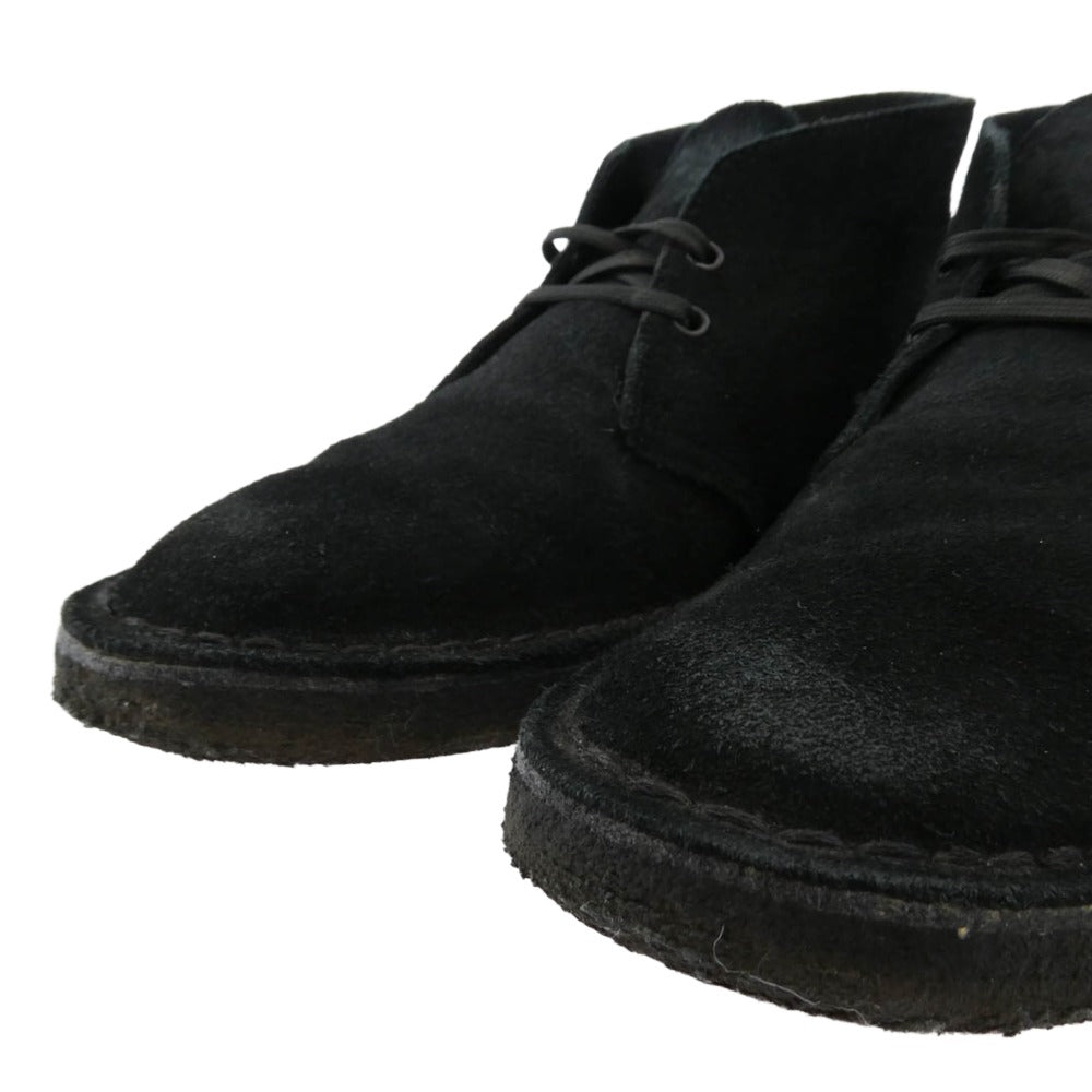 Clarks クラークス 21621 Desert Boot スエード デザート ブーツ ブラック系 26cm【中古】