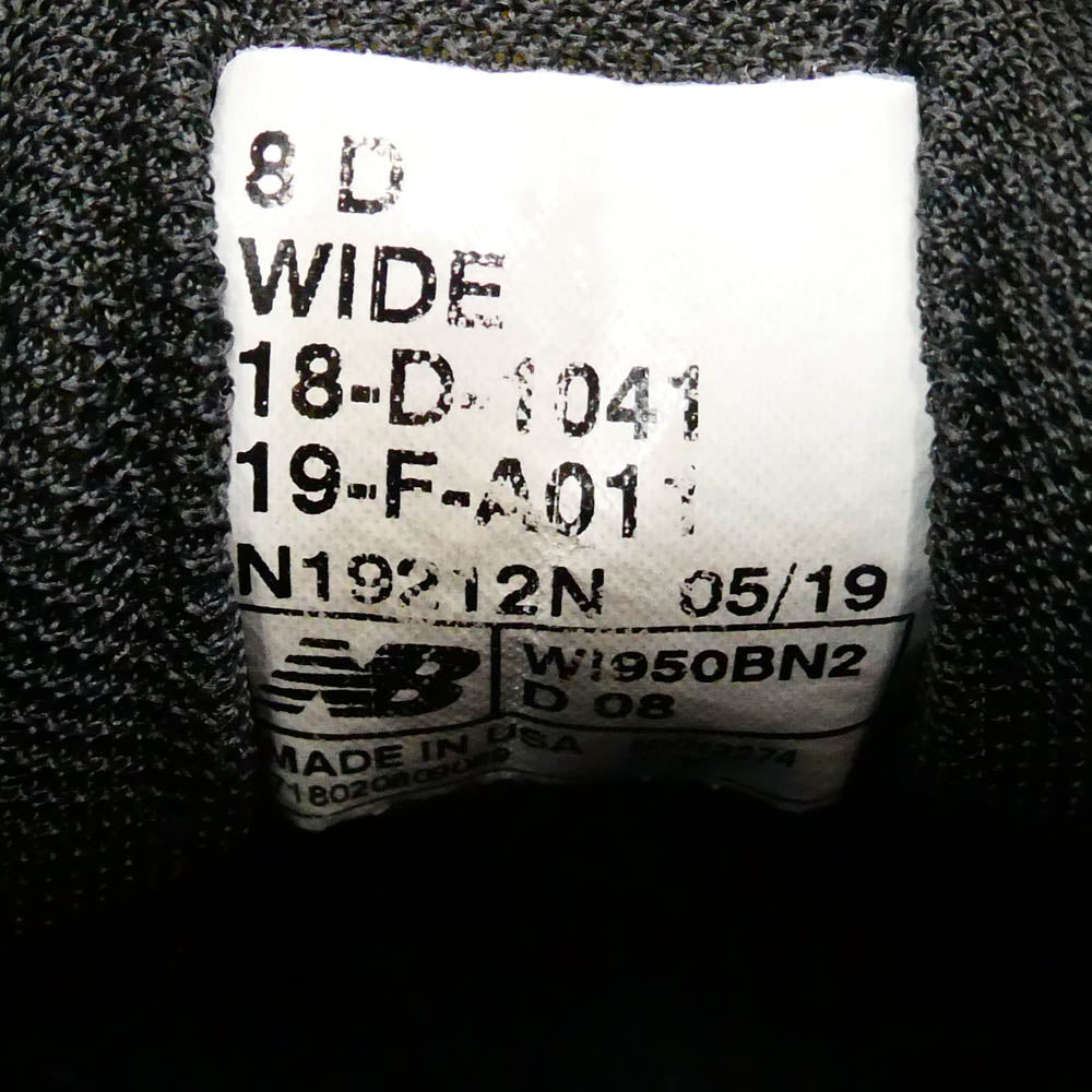 NEW BALANCE ニューバランス WI950BN2 USA製 MILITARY TRAINER 米軍 ローカット スニーカー ブラック系 8D【中古】