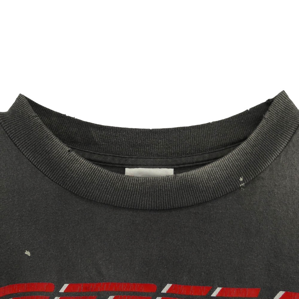 SAINT MICHAEL セントマイケル SM-HR1-0000-012 SS TEE SAINT ALPHA ヴィンテージ加工 半袖 Tシャツ グレー系 L【中古】