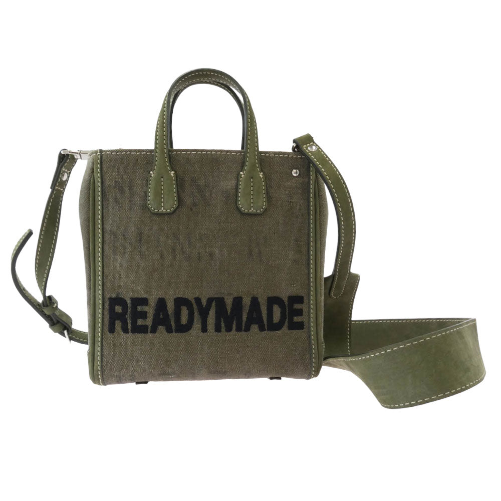 READY MADE レディメイド 25AW RE-CO-KH-00-00-155 PEGGY BAG NANO ロゴ刺繍 ペギーバッグ ナノ ショルダーバッグ トートバッグ カーキ系【中古】