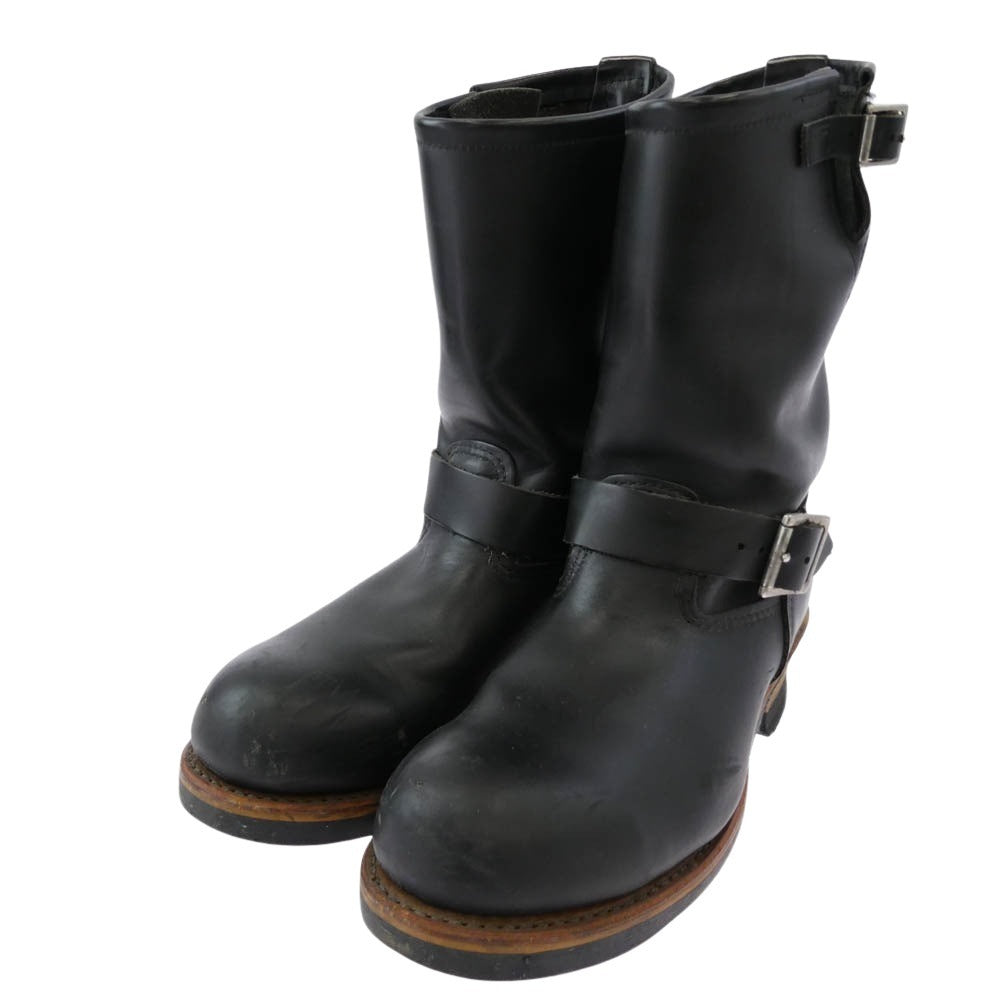RED WING レッドウィング 2268 USA製 08年製 ENGINEER BOOTS スチールトゥ エンジニア ブーツ ブラック クローム ブラック系 8.5【中古】