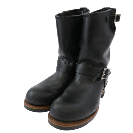 RED WING レッドウィング 2268 USA製 08年製 ENGINEER BOOTS スチールトゥ エンジニア ブーツ ブラック クローム ブラック系 8.5【中古】