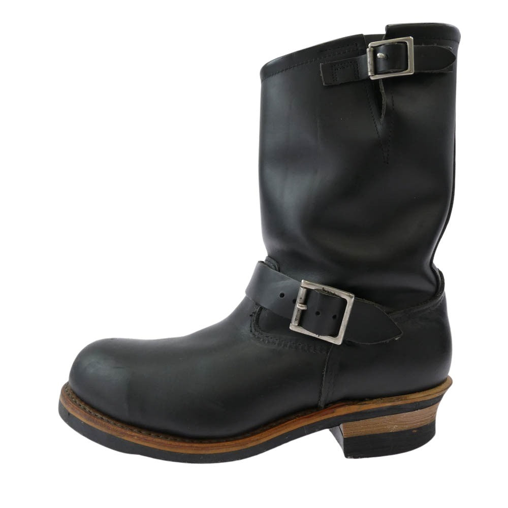 RED WING レッドウィング 2268 USA製 08年製 ENGINEER BOOTS スチールトゥ エンジニア ブーツ ブラック クローム ブラック系 8.5【中古】
