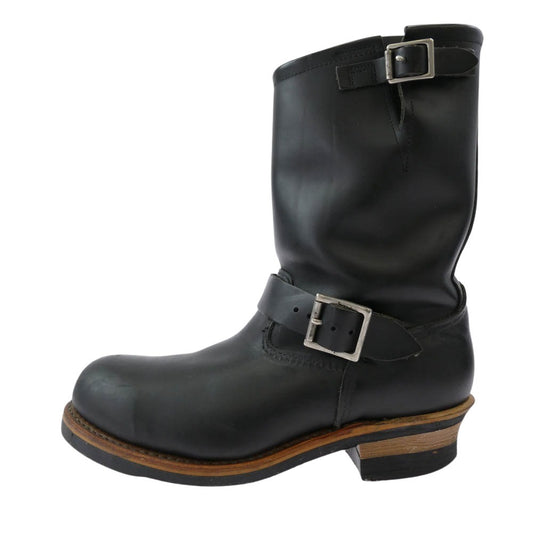 RED WING レッドウィング 2268 USA製 08年製 ENGINEER BOOTS スチールトゥ エンジニア ブーツ ブラック クローム ブラック系 8.5【中古】