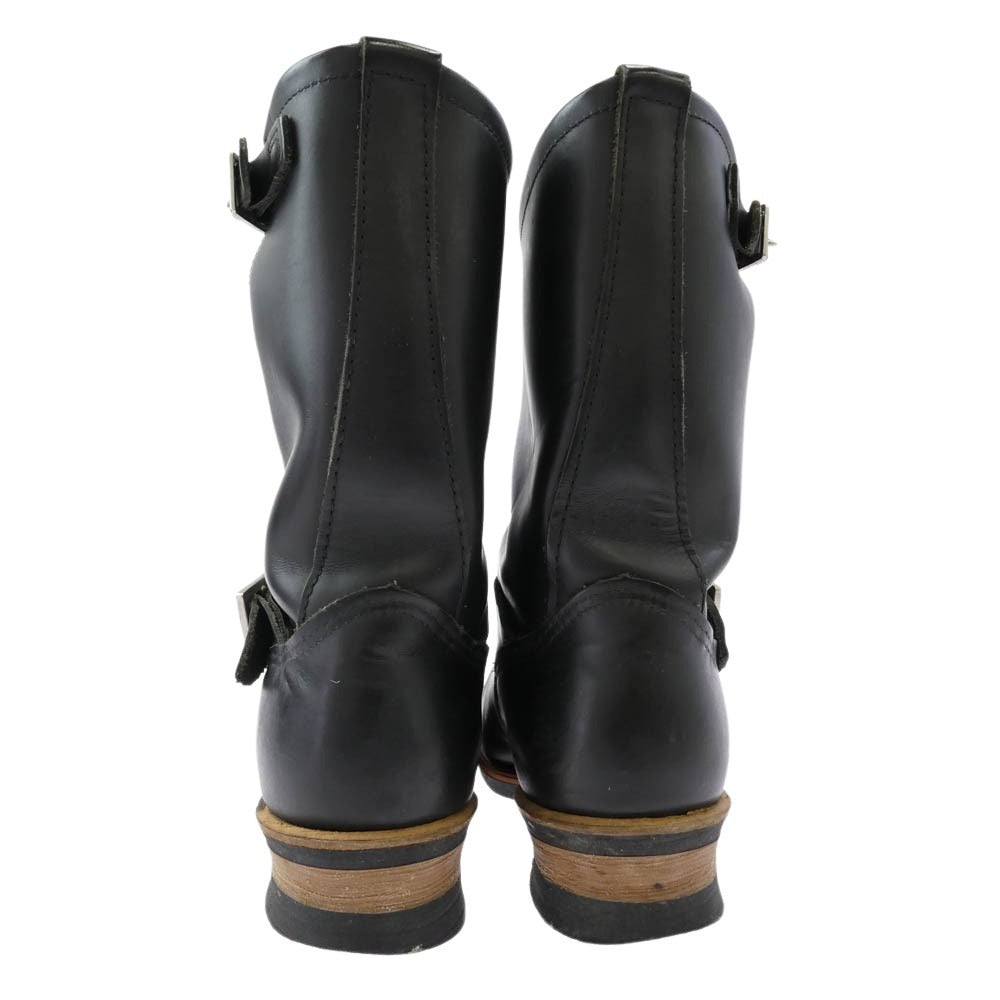 RED WING レッドウィング 2268 USA製 08年製 ENGINEER BOOTS スチールトゥ エンジニア ブーツ ブラック クローム ブラック系 8.5【中古】