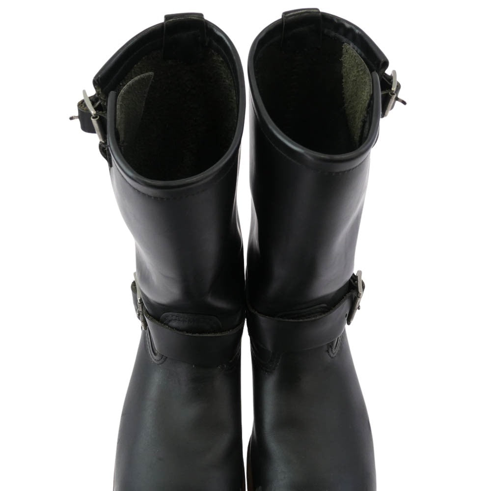 RED WING レッドウィング 2268 USA製 08年製 ENGINEER BOOTS スチールトゥ エンジニア ブーツ ブラック クローム ブラック系 8.5【中古】