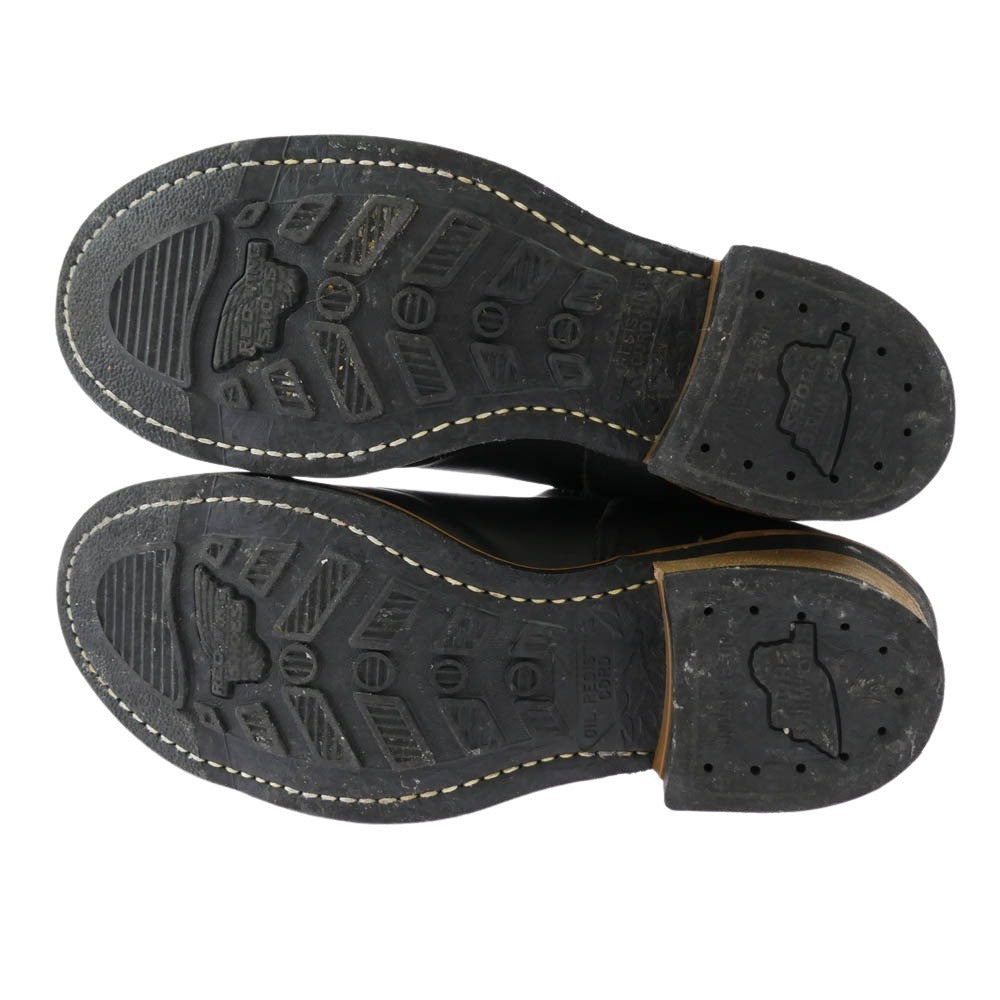 RED WING レッドウィング 2268 USA製 08年製 ENGINEER BOOTS スチールトゥ エンジニア ブーツ ブラック クローム ブラック系 8.5【中古】