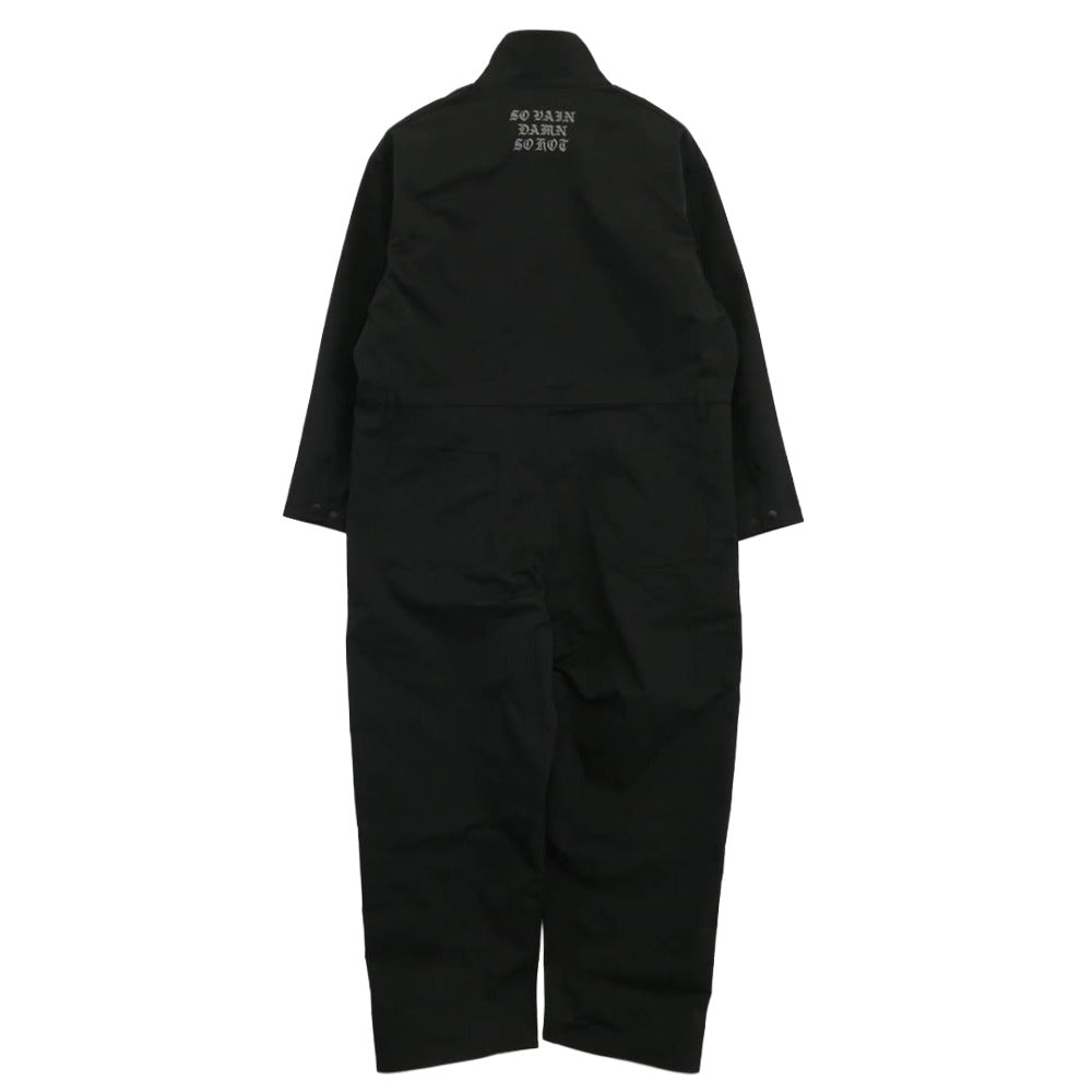CALEE キャリー 26SS CL-26SS003EX JUMP SUITS ナイロン ジャンプスーツ ツナギ ブラック系 L【美品】【中古】