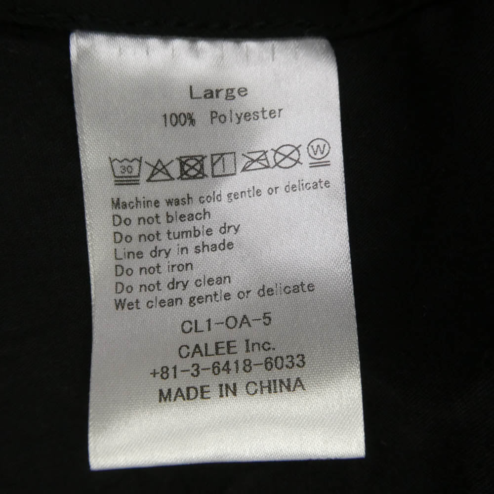 CALEE キャリー 26SS CL-26SS003EX JUMP SUITS ナイロン ジャンプスーツ ツナギ ブラック系 L【美品】【中古】