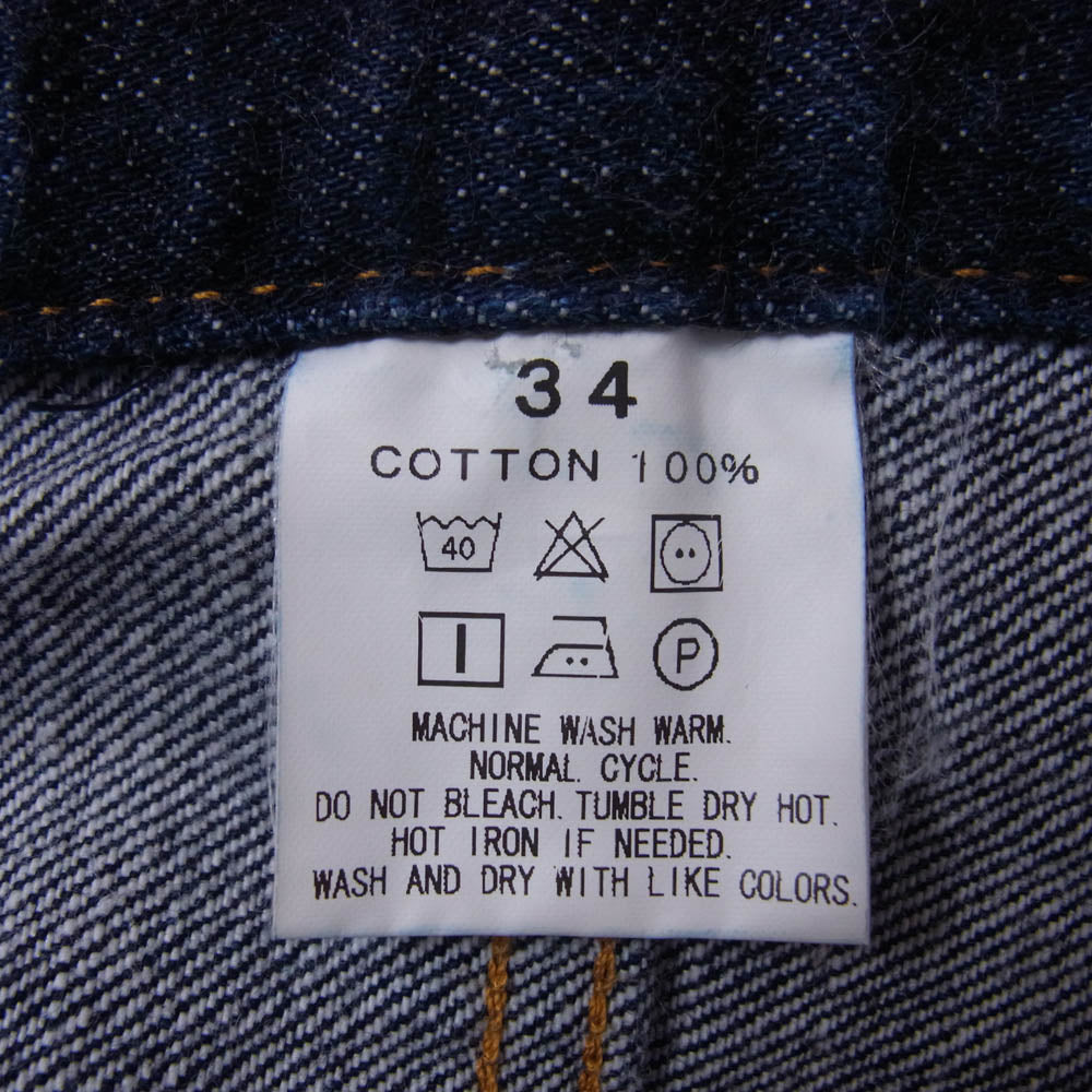 CALEE キャリー 24SS CL-24SS009SP VINTAGE REPRODUCT WIDE SILHOUETTE DENIM PANTS ワイド デニム パンツ インディゴブルー系 34【中古】