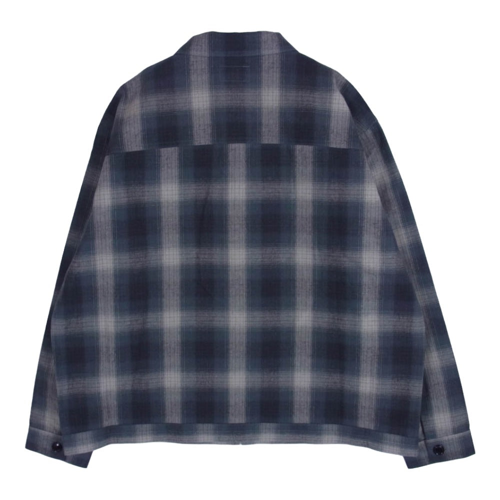 CALEE キャリー OMBRE CHECK SWINGTOP オンブレチェック スイングトップ ジャケット ブルゾン グレー系 XL【美品】【中古】