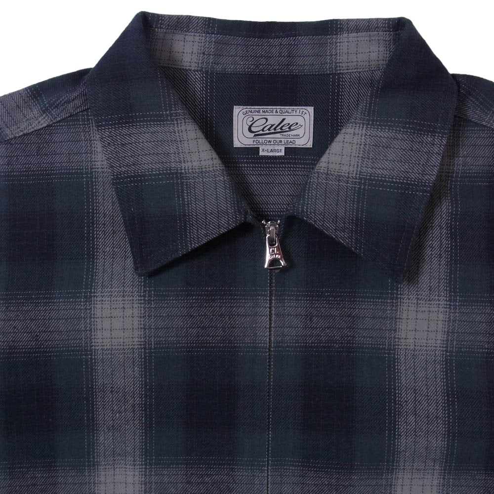 CALEE キャリー OMBRE CHECK SWINGTOP オンブレチェック スイングトップ ジャケット ブルゾン グレー系 XL【美品】【中古】