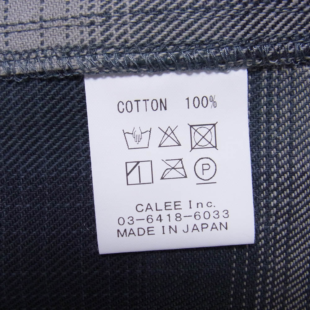 CALEE キャリー OMBRE CHECK SWINGTOP オンブレチェック スイングトップ ジャケット ブルゾン グレー系 XL【美品】【中古】