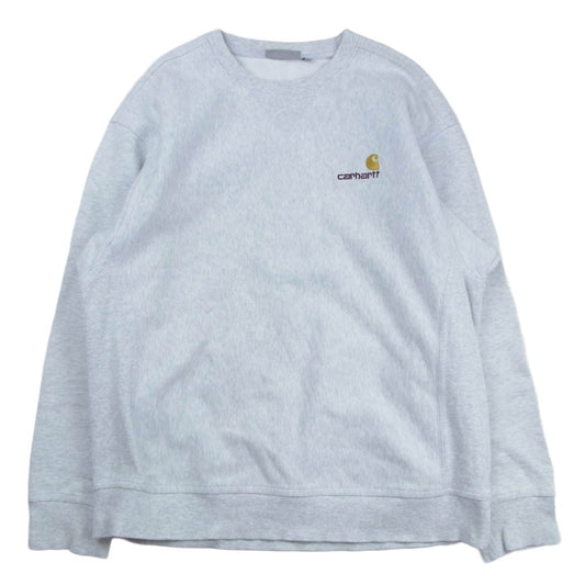 Carhartt カーハート american script sweat アメリカンスクリプト スウェット グレー系 M【中古】