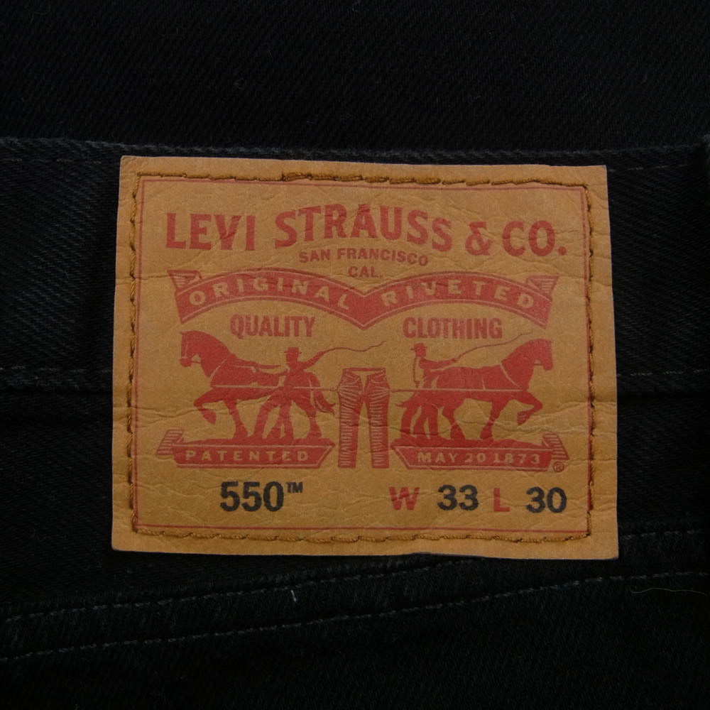 Levi's リーバイス 00550-0260 550 リラックス ジーンズ ブラックデニム パンツ ブラック系 W33L30【中古】