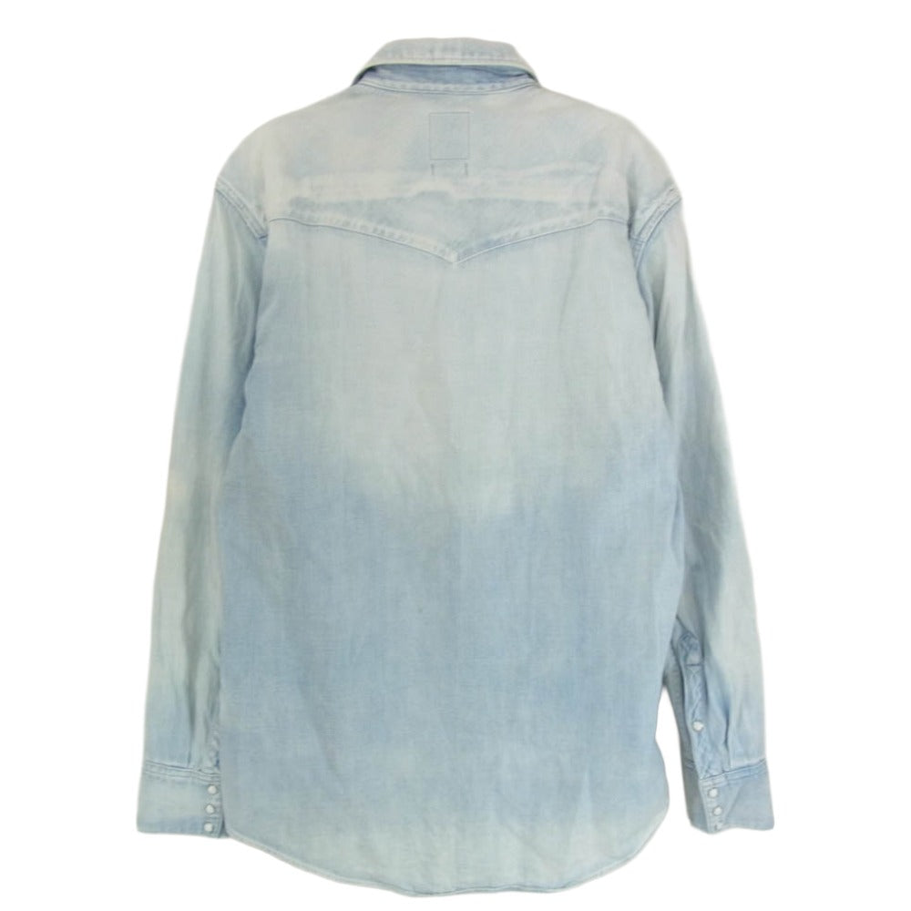 VISVIM ビズビム 16SS 0116105007001 SOCIAL SCULPTURE SHIRT DMGD ソーシャル スカルプチャー ユーズド加工 デニム ウエスタン 長袖 シャツ インディゴブルー系 2【中古】