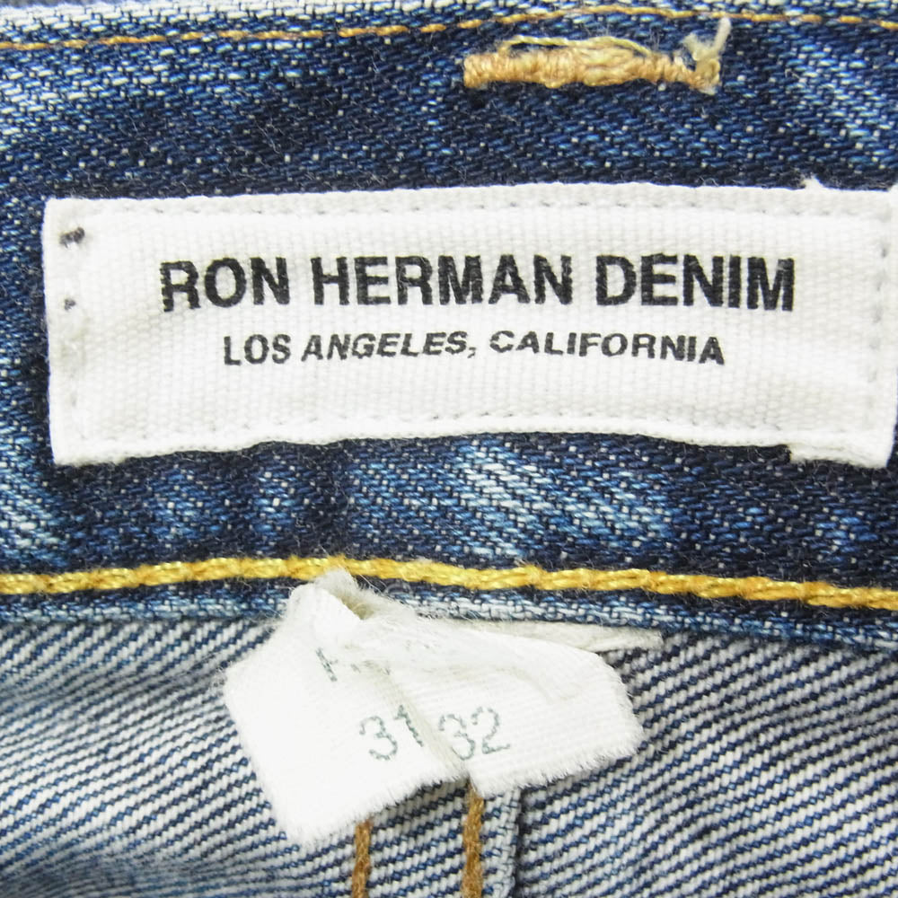 Ron Herman ロンハーマン ダメージ加工 セルビッチ デニム パンツ 31×32 インディゴブルー系 31【中古】