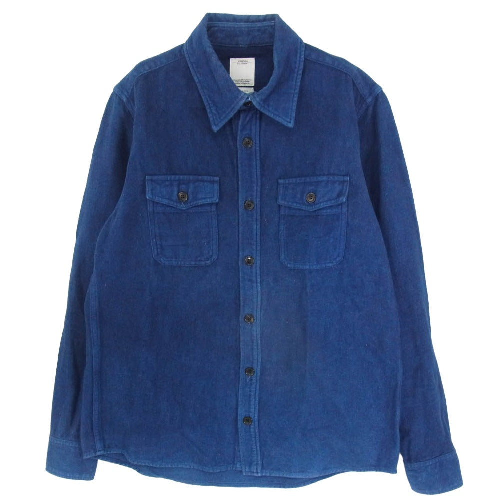 VISVIM ビズビム 17年製 0117405011002 Elk エルク 長袖シャツ ネイビー ブルー系 2【中古】