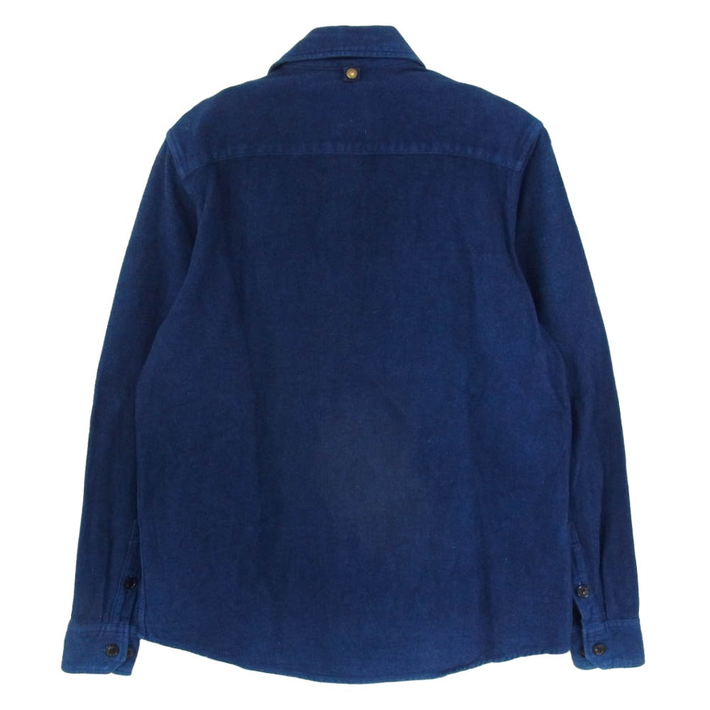 VISVIM ビズビム 17年製 0117405011002 Elk エルク 長袖シャツ ネイビー ブルー系 2【中古】