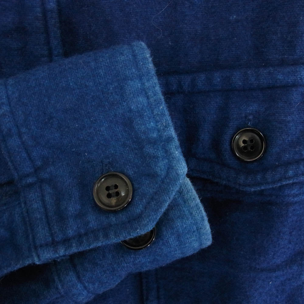 VISVIM ビズビム 17年製 0117405011002 Elk エルク 長袖シャツ ネイビー ブルー系 2【中古】