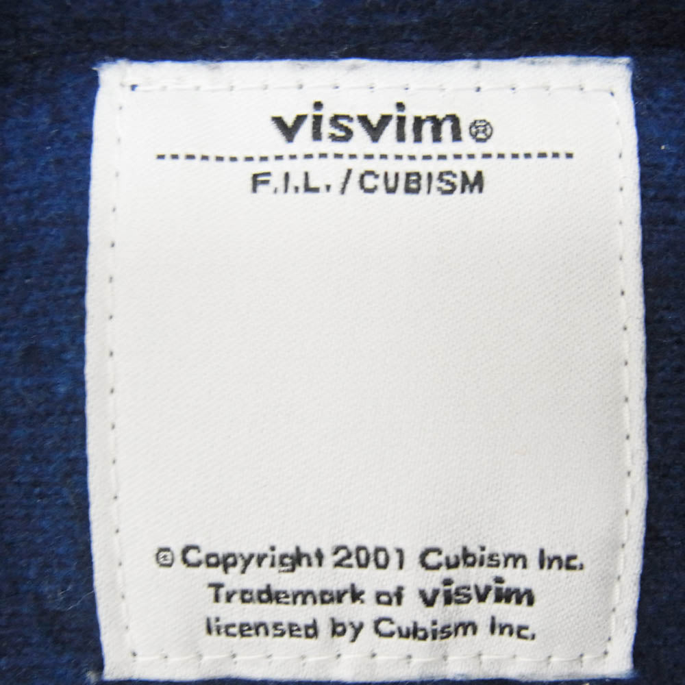 VISVIM ビズビム 17年製 0117405011002 Elk エルク 長袖シャツ ネイビー ブルー系 2【中古】