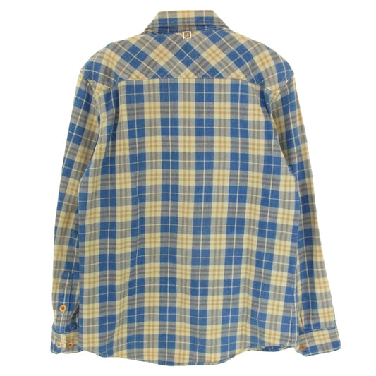 VISVIM ビズビム 14AW 0114205011022 Black Elk Flannel Shirt エルク フランネル チェック シャツ ブルー系 2【中古】