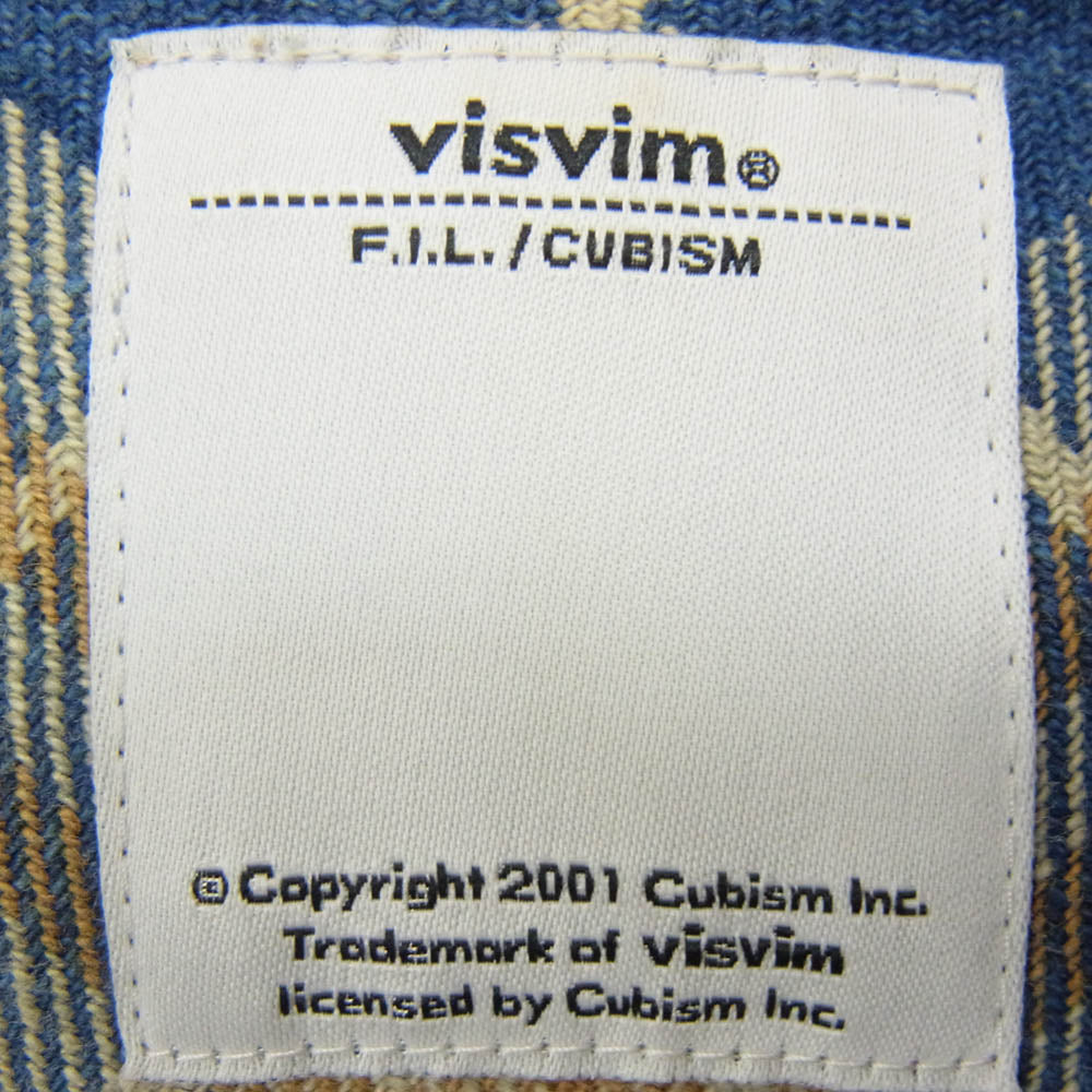 VISVIM ビズビム 14AW 0114205011022 Black Elk Flannel Shirt エルク フランネル チェック シャツ ブルー系 2【中古】