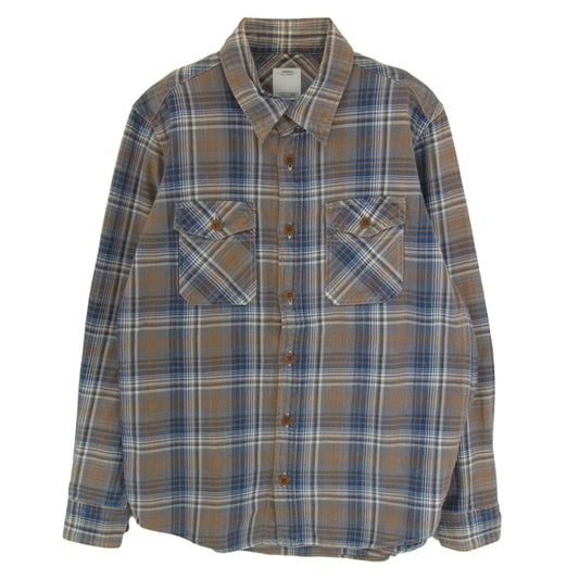 VISVIM ビズビム 16SS 0116105011015 Black Elk Flannel Shirt エルク フランネル チェック シャツ ブラウン系 2【中古】