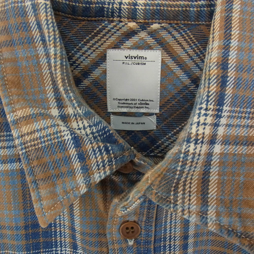 VISVIM ビズビム 16SS 0116105011015 Black Elk Flannel Shirt エルク フランネル チェック シャツ ブラウン系 2【中古】