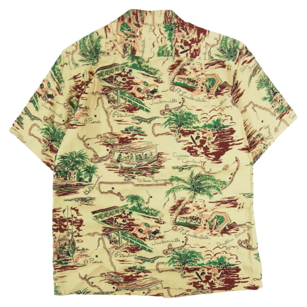 VISVIM ビズビム 15SS 0115105011013 DUKE SHIRT SUNSHINE S/S デューク シャツサンシャイン アロハ ハワイアン 半袖 シャツ イエロー系 2【中古】