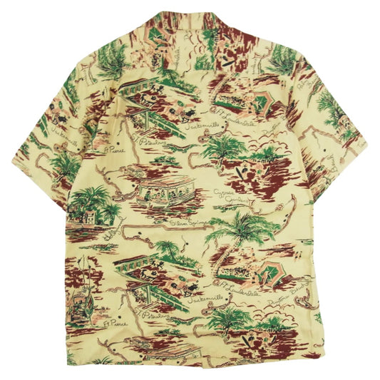 VISVIM ビズビム 15SS 0115105011013 DUKE SHIRT SUNSHINE S/S デューク シャツサンシャイン アロハ ハワイアン 半袖 シャツ イエロー系 2【中古】