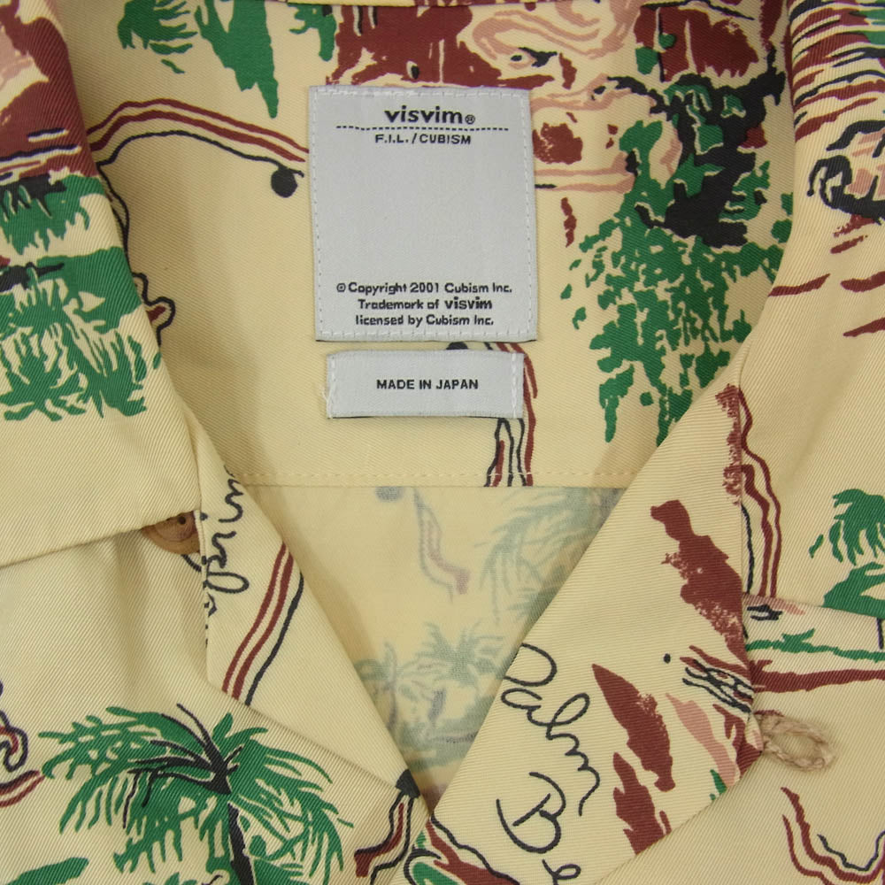 VISVIM ビズビム 15SS 0115105011013 DUKE SHIRT SUNSHINE S/S デューク シャツサンシャイン アロハ ハワイアン 半袖 シャツ イエロー系 2【中古】