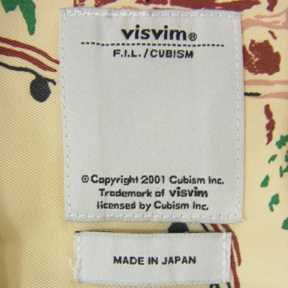 VISVIM ビズビム 15SS 0115105011013 DUKE SHIRT SUNSHINE S/S デューク シャツサンシャイン アロハ ハワイアン 半袖 シャツ イエロー系 2【中古】