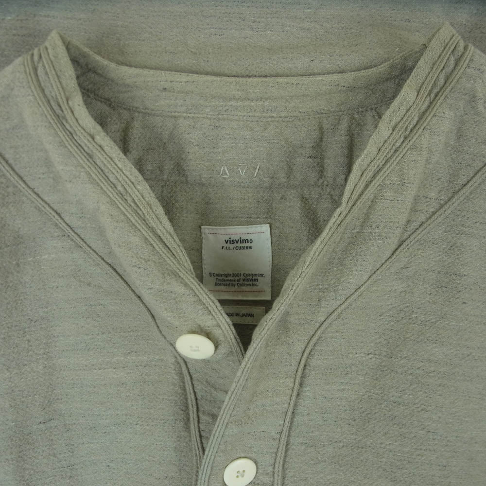 VISVIM ビズビム 18SS 0118105011018 DUGOUT SHIRT L/S ダグアウト 長袖 シャツ ロングスリーブ 日本製 グレー系 2【中古】