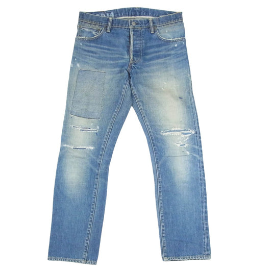 VISVIM ビズビム 18SS 0118105005029 SOCIAL SCULPTURE 10 DAMAGED 14 ダメージ デニム パンツ インディゴブルー系 34【中古】