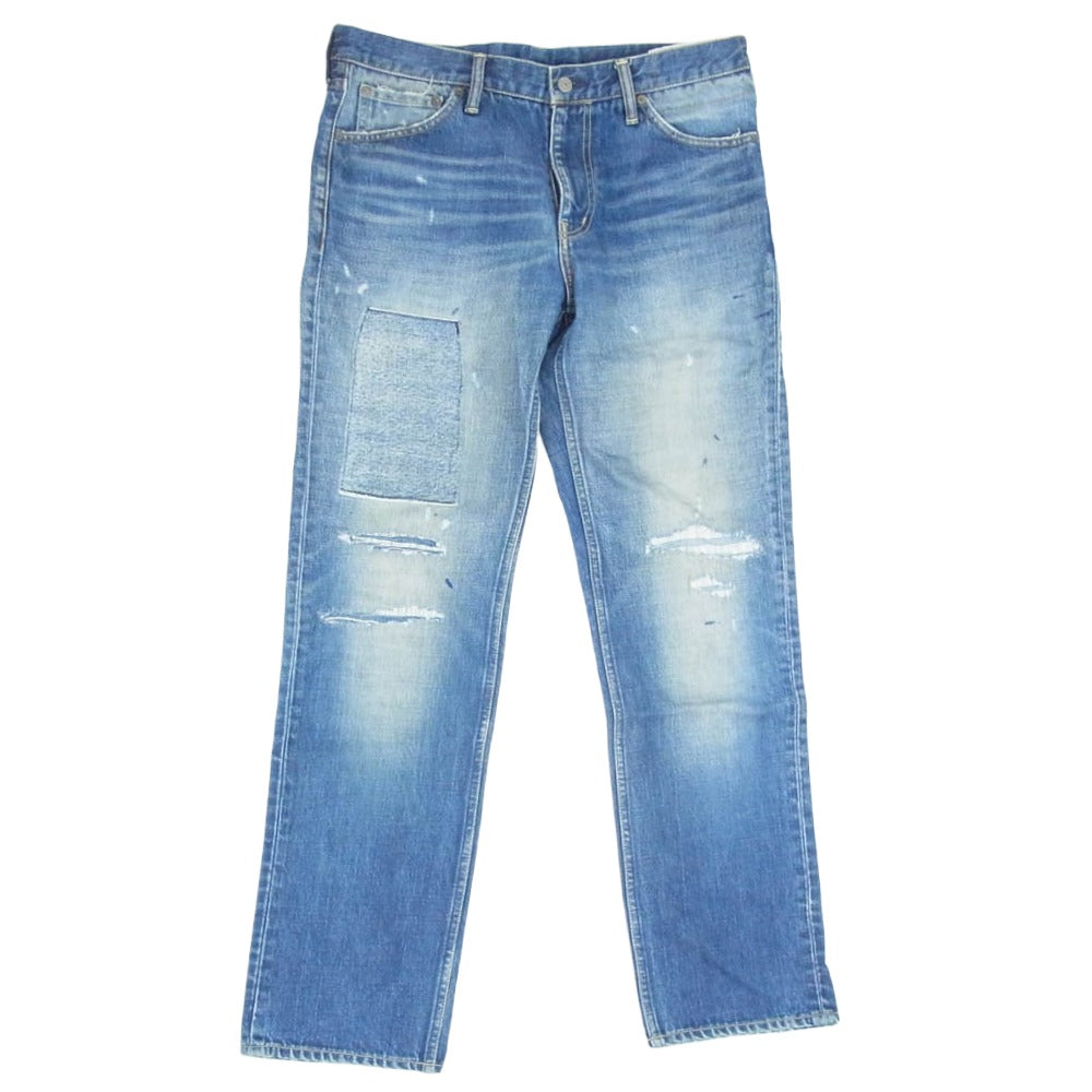 VISVIM ビズビム 18AW 0118205005024 SOCIAL SCULPTURE 03 DAMAGED 14 ダメージ デニム パンツ インディゴブルー系 34【中古】
