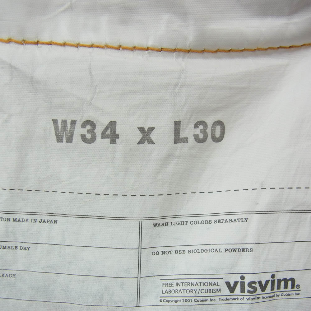 VISVIM ビズビム 18AW 0118205005024 SOCIAL SCULPTURE 03 DAMAGED 14 ダメージ デニム パンツ インディゴブルー系 34【中古】