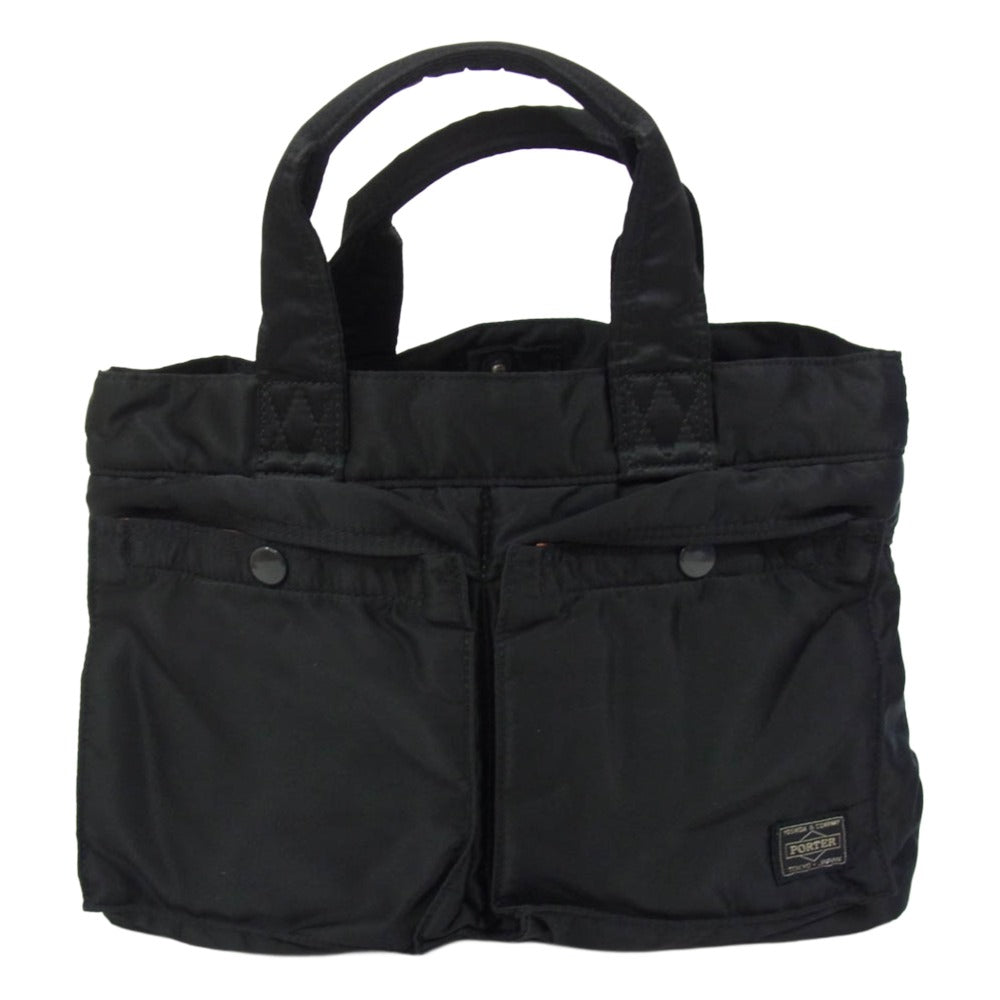 PORTER ポーター TANKER タンカー ハンド ミニ トートバッグ ブラック系【中古】