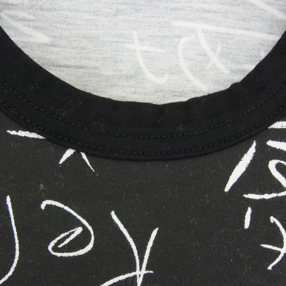 COMME des GARCONS HOMME コムデギャルソンオム AD2015 HP-T009 コットン 数式 モチーフ 半袖 Tシャツ ブラック系 S【中古】