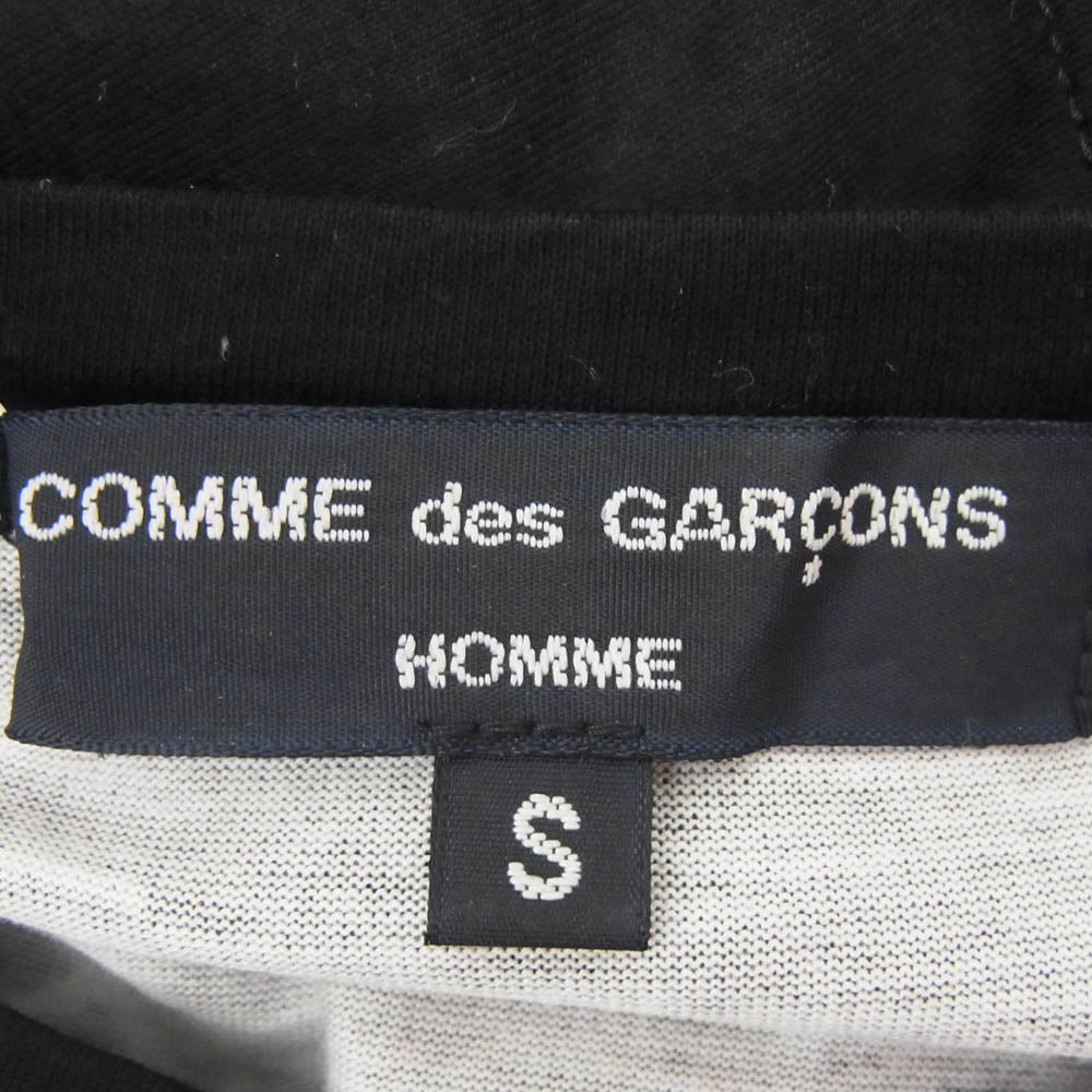 COMME des GARCONS HOMME コムデギャルソンオム AD2015 HP-T009 コットン 数式 モチーフ 半袖 Tシャツ ブラック系 S【中古】