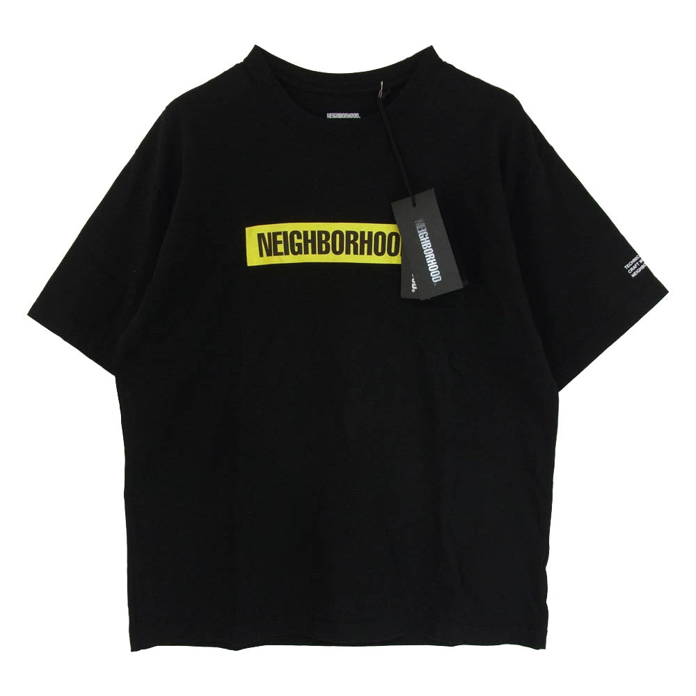 NEIGHBORHOOD ネイバーフッド 23SS 231PCNH-ST03S SPOT.TEE ボックス ロゴ プリント 半袖 Tシャツ ブラック系 M【中古】