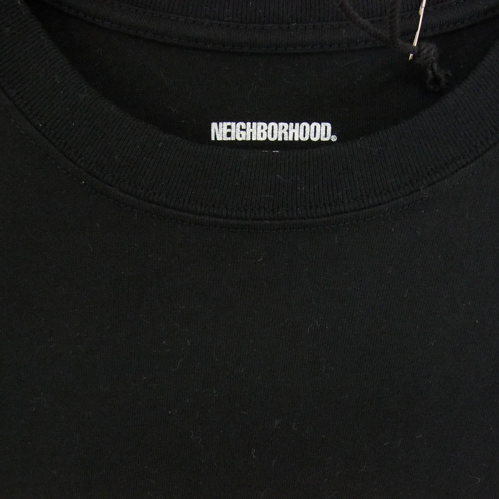 NEIGHBORHOOD ネイバーフッド 23SS 231PCNH-ST03S SPOT.TEE ボックス ロゴ プリント 半袖 Tシャツ ブラック系 M【中古】