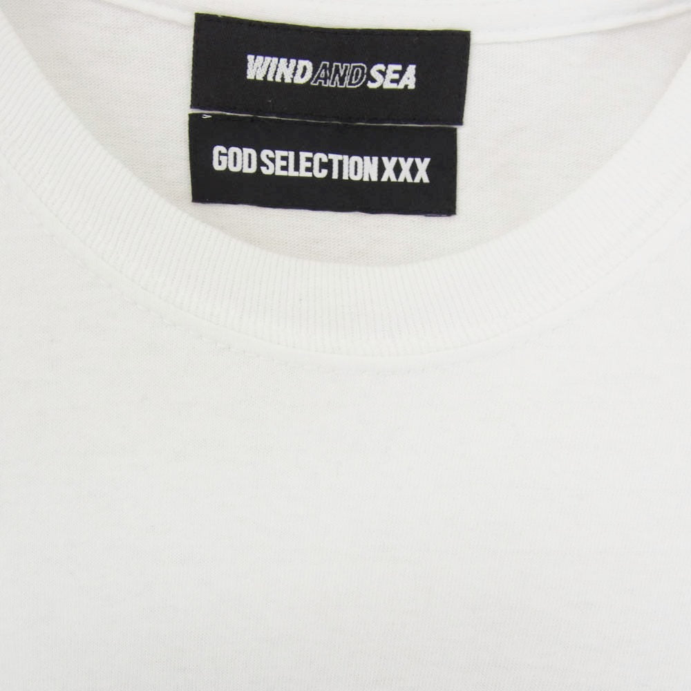 WIND AND SEA ウィンダンシー WDS-XXX-SP-09 S/S T-Shirt ロゴ 刺繍 半袖 Tシャツ ホワイト系 M【中古】