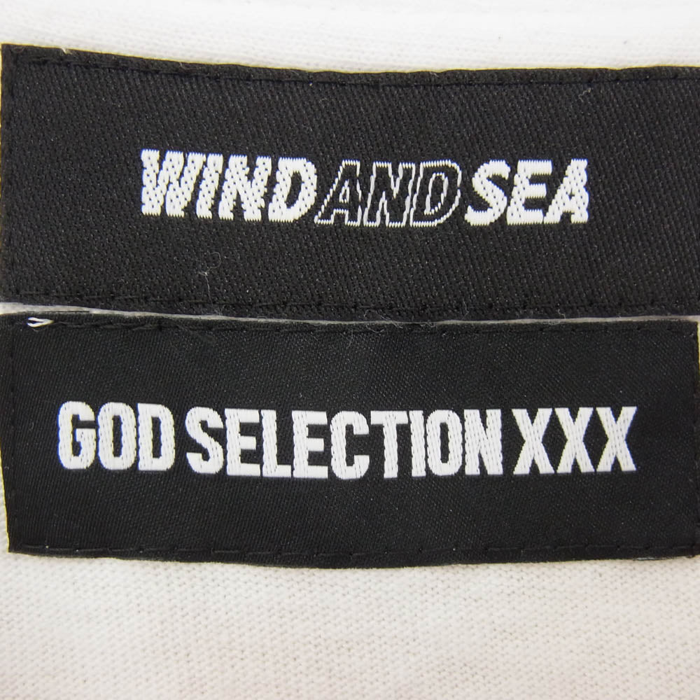 WIND AND SEA ウィンダンシー WDS-XXX-SP-09 S/S T-Shirt ロゴ 刺繍 半袖 Tシャツ ホワイト系 M【中古】