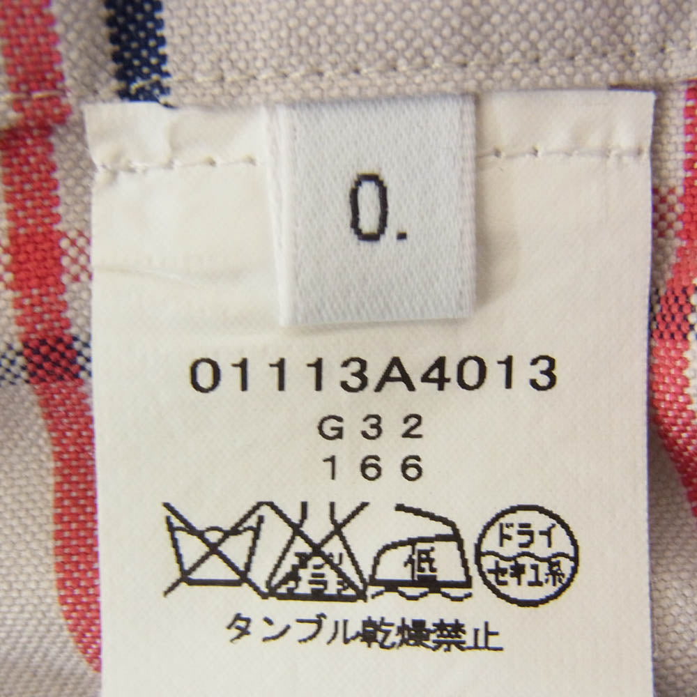 THOM BROWNE トムブラウン 01113A4013 USA製 チェック フランネル ボタンダウン 長袖 シャツ グレー系【中古】