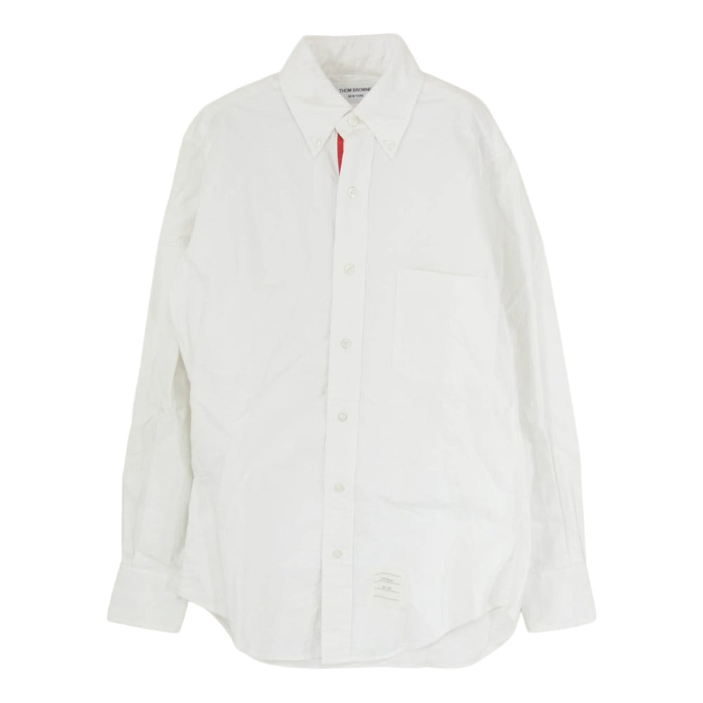 THOM BROWNE トムブラウン MWL010AW5259 CLASSIC OXFORD BD SHIRT クラシック オックスフォード ボタンダウン 長袖 シャツ ホワイト系【中古】