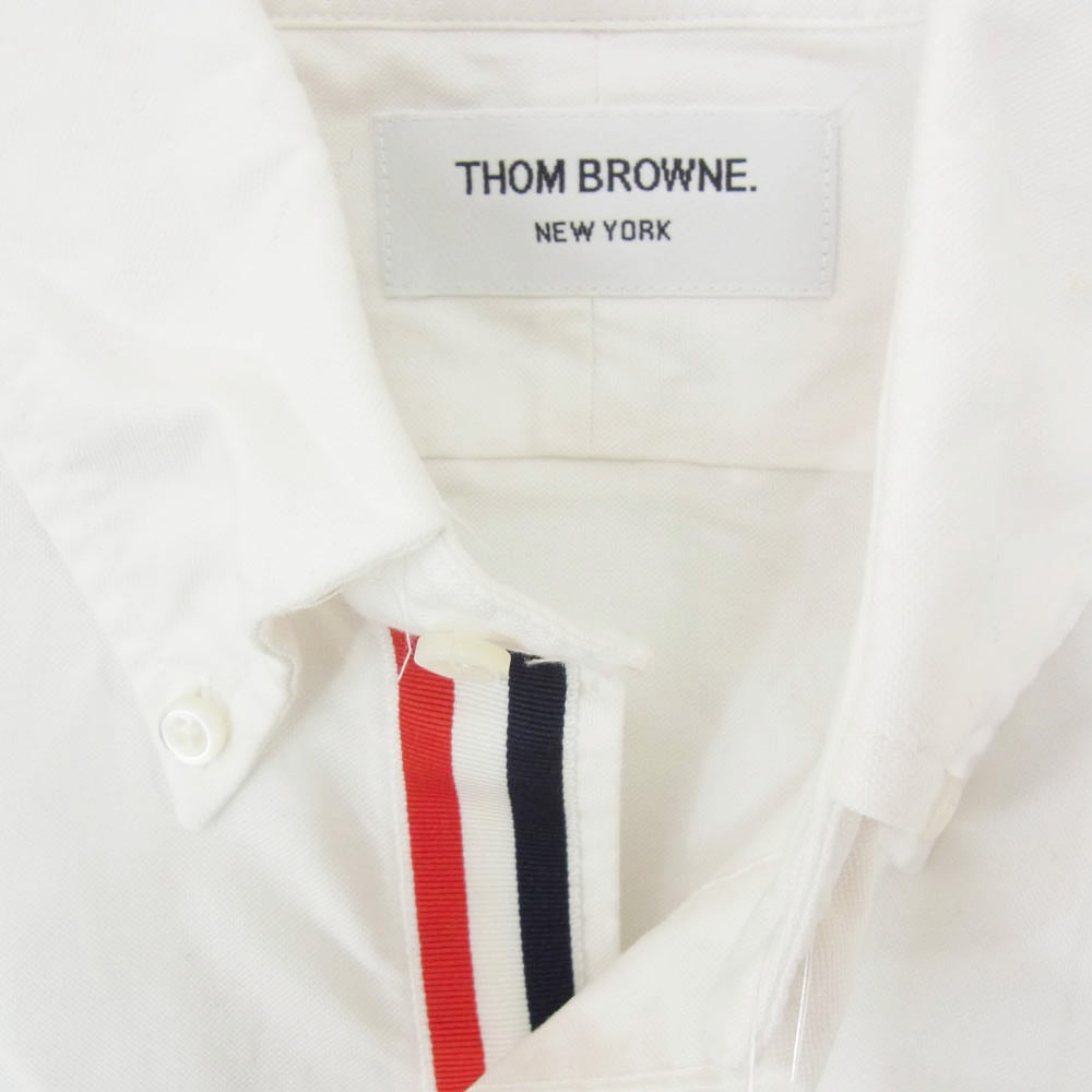 THOM BROWNE トムブラウン MWL010AW5259 CLASSIC OXFORD BD SHIRT クラシック オックスフォード ボタンダウン 長袖 シャツ ホワイト系【中古】