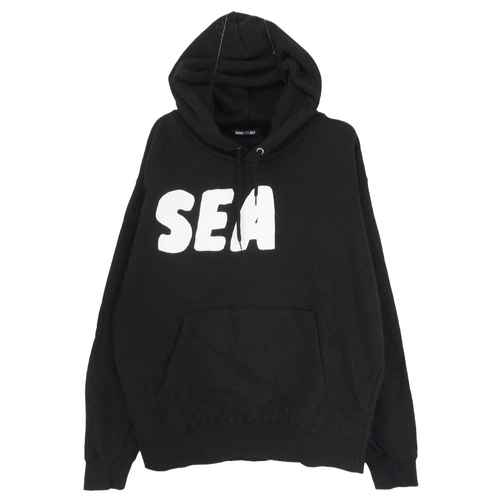WIND AND SEA ウィンダンシー 21AW WDS-NJL-02 NAIJEL GRAPH ナイジェル グラフ コットン ロゴ パーカー ブラック系 M【中古】