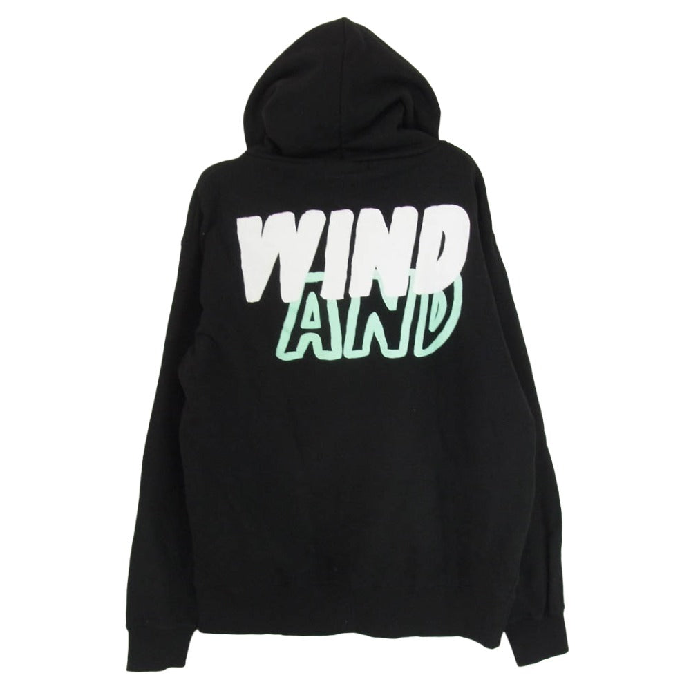 WIND AND SEA ウィンダンシー 21AW WDS-NJL-02 NAIJEL GRAPH ナイジェル グラフ コットン ロゴ パーカー ブラック系 M【中古】