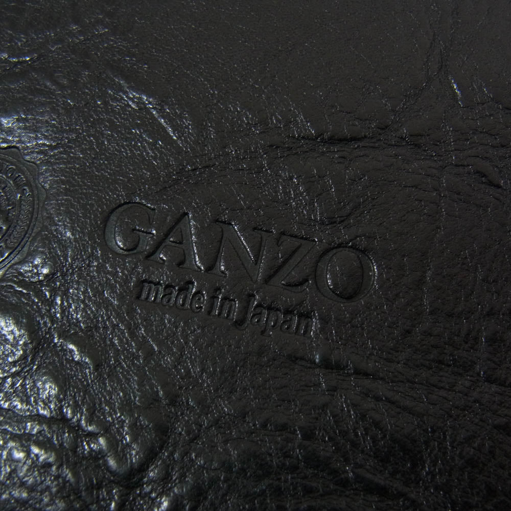 GANZO ガンゾ サケット2 クラッチバッグ レザー セカンドバッグ L ブラック系【中古】